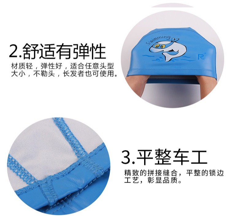 Mũ bơi cho trẻ em Lớp phủ PU chống trượt Không thấm nước Nam và nữ Trẻ em thiếu niên Đào tạo mũ bơi bán buôn 	nón bơi intex	