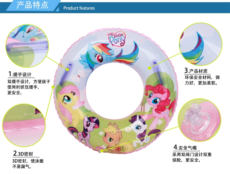 Dày inflatable phim hoạt hình bơi vòng chàng trai và cô gái trẻ em của bé nách màu horse nhẫn float nhà máy trực tiếp