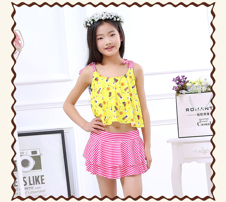 10-11-12-13-14-15 tuổi Đồ bơi trẻ em lớn cho bé gái Phiên bản Hàn Quốc của váy xẻ bé gái áo tắm - Bộ đồ bơi của Kid quần bơi trẻ em nam