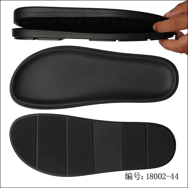 Men's Rubber Flat Sandals with Black Wear-Resistant Soles, New Repair Replacement Sandal Soles, Double-Layer Soles 18002 Men's Rubber Flat Sandals with Black Wear-Resistant Soles, New Repair Replacement Sandal Soles, Double-Layer Soles 18002