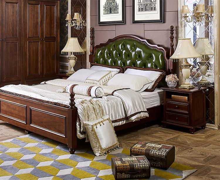 Guernica đồ nội thất nước Mỹ đầy đủ gỗ rắn retro đầu giường tủ đầu giường tủ lưu trữ tủ đầy đủ đầu giường bàn - Bộ đồ nội thất nội thất phòng khách hiện đại