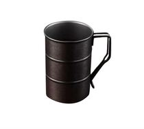  Cup 4] Japanese production of Aoyoshi Qingfang in stainless steel Black Vintage Mark Cup