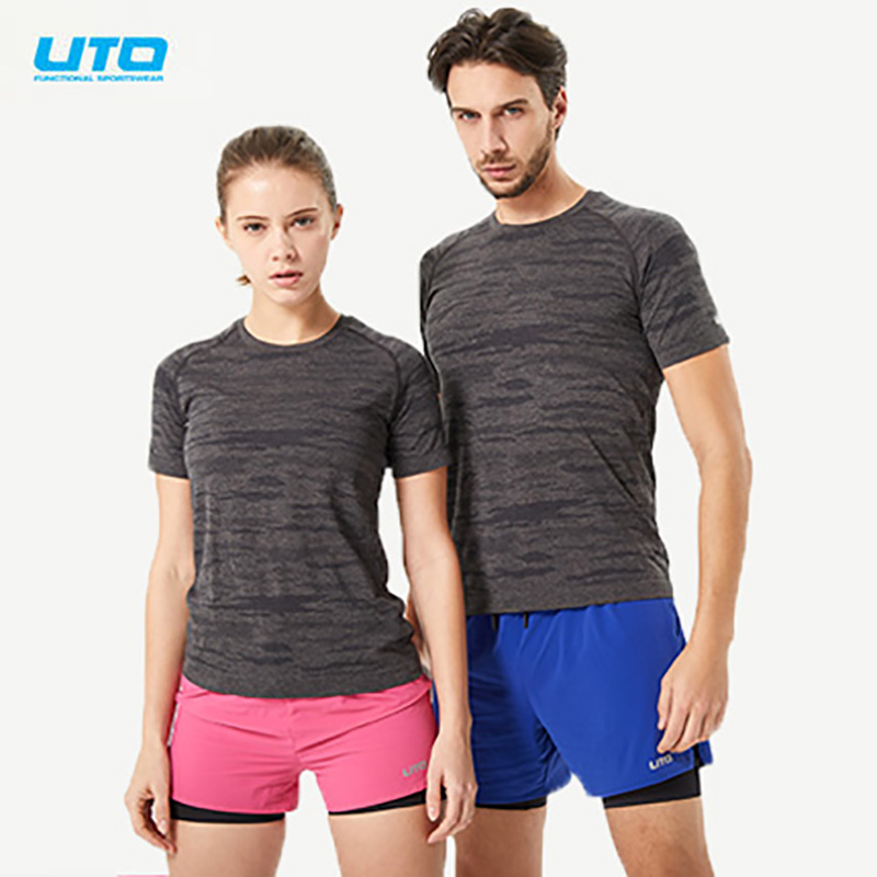 New products UTO yo-yo outdoor sports T-shirt male and female speed dry short sleeves running breathable training fitness speed dry clothes