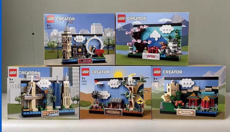 Lego 40519 New York 40569 London 40713 Japan 40818 Italy Postcard Mini Building Blocks