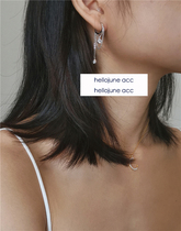 hellojune water drop pendant earrings bright diamond pendant chain tassel earrings