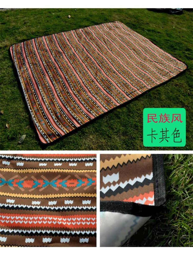 Thảm cỏ dã ngoại không thấm nước ẩm mat ngoài trời mùa xuân bãi biển ngủ mat bò bò mat công viên thảm cỏ cầm tay - Thảm chống ẩm / Mat / Gối thảm xốp cho bé