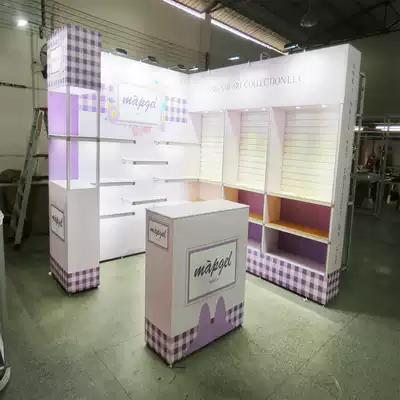 Exhibition display slot board booth display cabinet portable quick design and processing ultra-light ultra-small packaging removable material