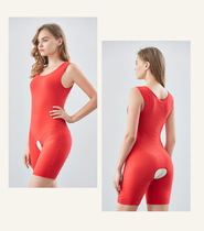 Large Red Autumn Winter Delsuede Warm Conjoined Shapewear Lady Gafu Thickened to thicken and waist Large size Gats and Anti-chill