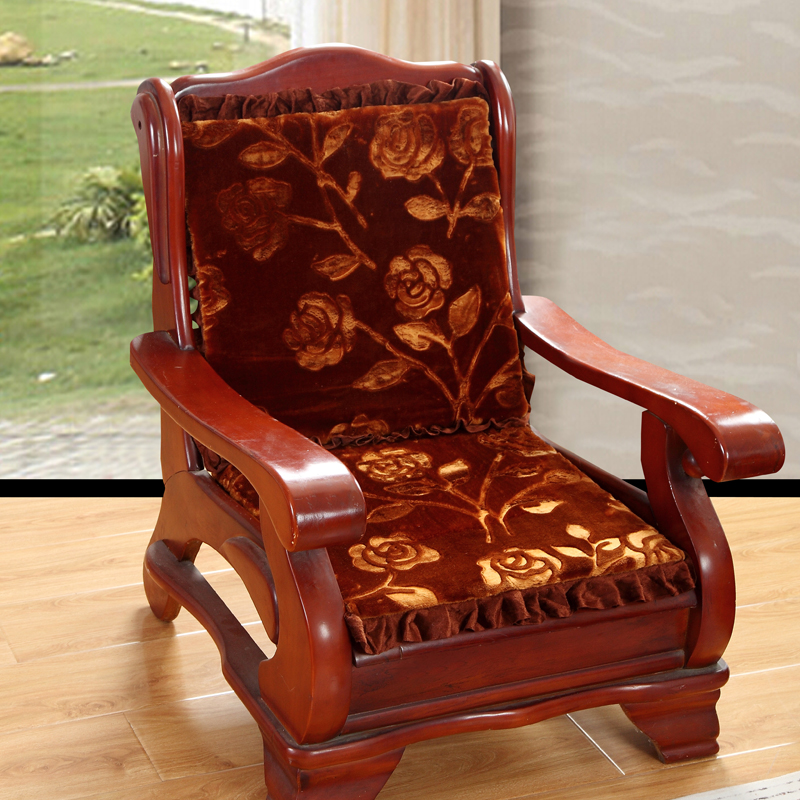 Sofa gỗ rắn sang trọng đệm cao cấp dày chống trượt da sofa gỗ gụ đệm đệm ghế liên bang đệm băng ghế dự bị mùa đông đệm ghế gỗ bằng da