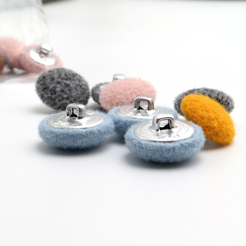 Cloth-Wrapped Buttons, Colorfulful Plush Tall Buttons, Knitted Cardigans, Woolen Outwears, Outwears, Dresses, Sweater Buttons