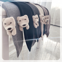 Ran Ran Ran girl pants plus velvet 2021 autumn and winter New Bear socks fashion thick childrens leggings