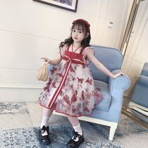Girl princess dress foreign summer clothes 2021 new little girl Lolita butterfly skirt childrens mesh dress