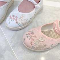 Hanfu shoes children girls embroidered shoes Chinese style princess 2021 summer new baby single shoes girls childrens shoes