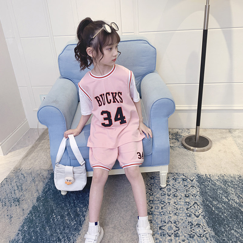 Frying Street Children's Dress Boy Girl Summer Running Cool Style Playing Basketball Children's Sports Summer