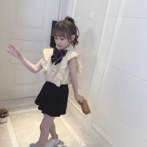 Girls college style set summer 2021 new fashion foreign style dress JK uniform childrens skirt two-piece summer