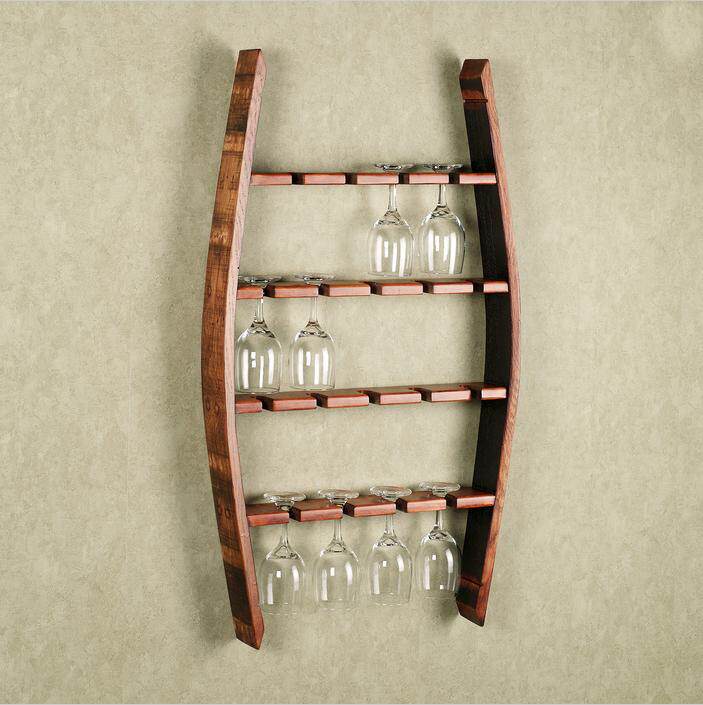 Creative European solid wood bar wine cup holder creative hanging upside down wine hanging cup holder goblet wine cup holder