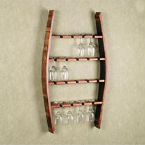  Creative European-style solid wood bar wine glass rack Creative hanging upside down wine glass rack goblet glass rack