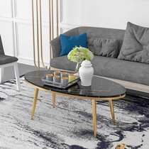  Marble coffee table Modern simple living room Mini small apartment American country European Nordic tea table Square gold