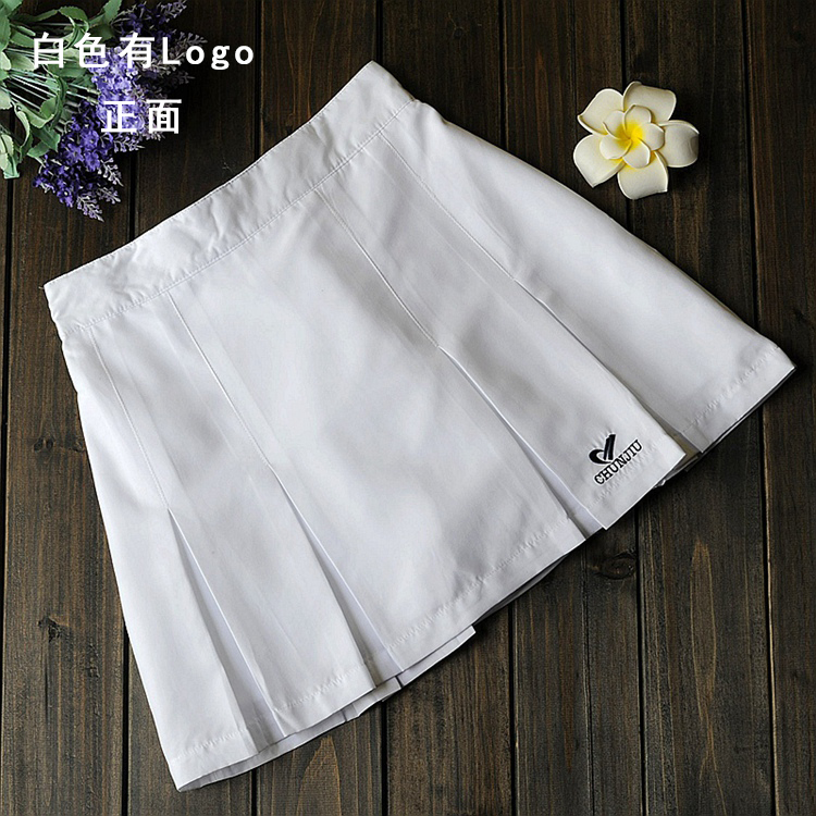 Váy ngắn, trắng tinh khiết, thoáng khí, váy bán thể thao, váy tennis, váy, váy, múa vuông, lót, cổ vũ, trang phục áo khoác lining nữ