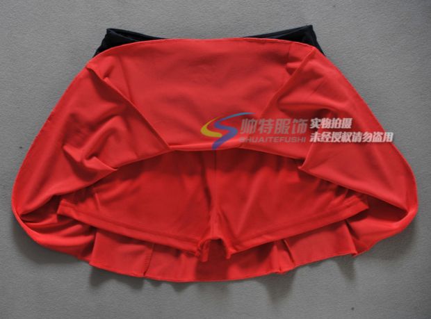 Màu tương phản mới của phụ nữ cầu lông váy thể thao váy tennis váy chống chói váy vải lụa cao cấp 1302 - Trang phục thể thao bộ thể thao nữ mùa đông