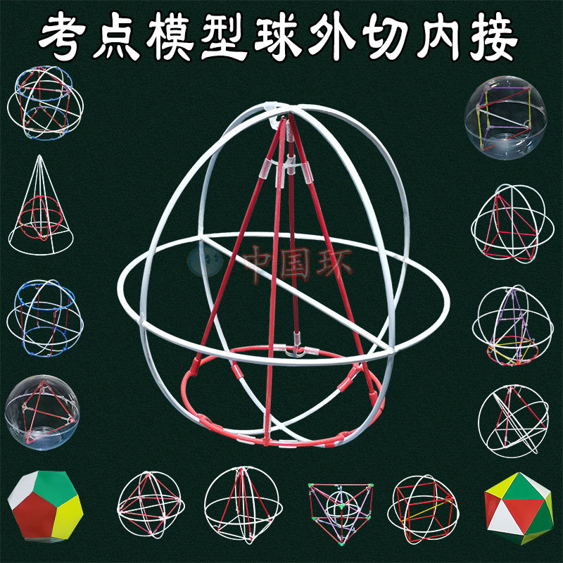 Teaching Aids Transparent Acrylic Ball with Internal and External Geometric Shapes, Three-Dimensional Geometric Model Frame, Mathematics Tool, Open Class, Hot Topic for College Entrance Examination