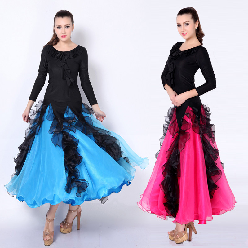 Morden Dance National Label Dancing Grand Skirt Half Body Dress Lady Dress Lady New Skirt Social Dance Dance Dress