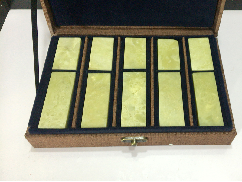 2 5*5-7cm Qingtian sealing gift box of gold stone printing books and calligraphy gift collection