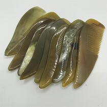 13-20cm African yellow cattle horn tail comb thin natural anti-static home massage comb