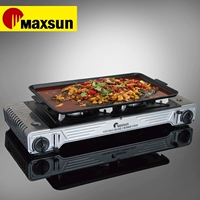 Xung tươi đôi lò đốt băng cassette ngoài trời teppanyaki di động nhiều người bếp ngoài trời bếp nướng - Bếp lò / bộ đồ ăn / đồ nướng dã ngoại bếp nướng cồn