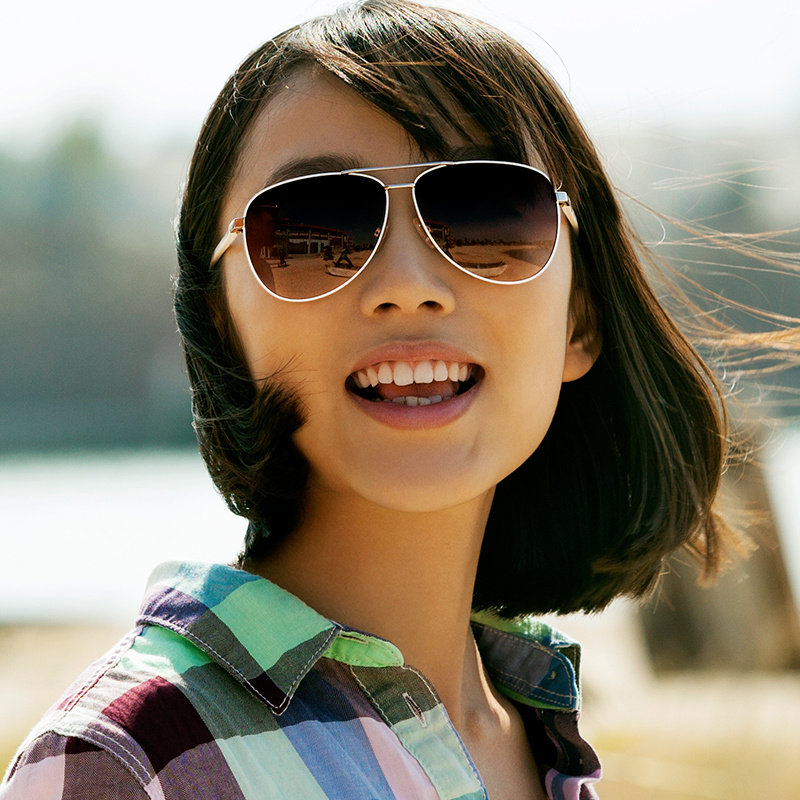 Dolphin sunglasses new women's ultra-thin polarizer trendy driving mirror toad mirror driving driver sunglasses 3367