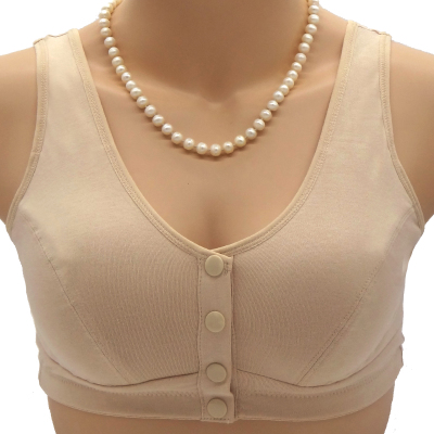 Middle-aged and elderly ex-buttons vest-type breastfeeding sleep lingerie plus fertilizer for overweight moms bra pure cotton bugwen breasts