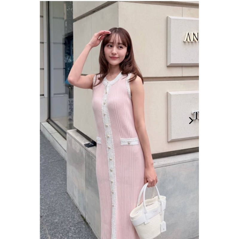 Rufy Exclusive Original Her Mother's Home Eight-Year Anniversary Little Fragrance Tassel Gold and Silver Fringe Bodycon Knit Dress