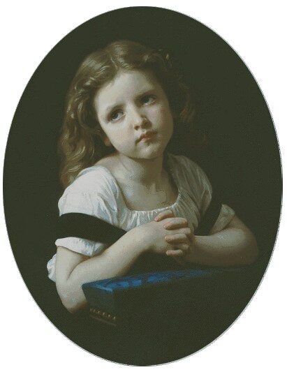 GK1997 Mixed Embroidered Figure Prays Cross Stitch Redrawing Drawings Source File XSDs