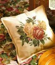 Permin rose bouquet pillow cross stitch diagram redraw saga source file XSD