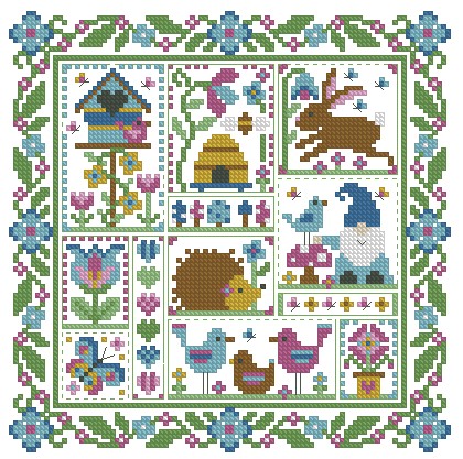 10973 Garden Magazine Cross Stitch Figure Redraw Source File XSD