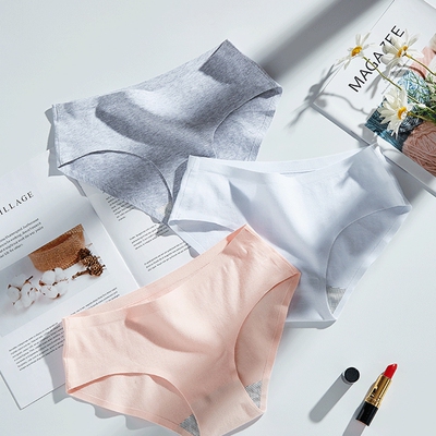 【花花公子5条】低腰纯棉冰丝内裤