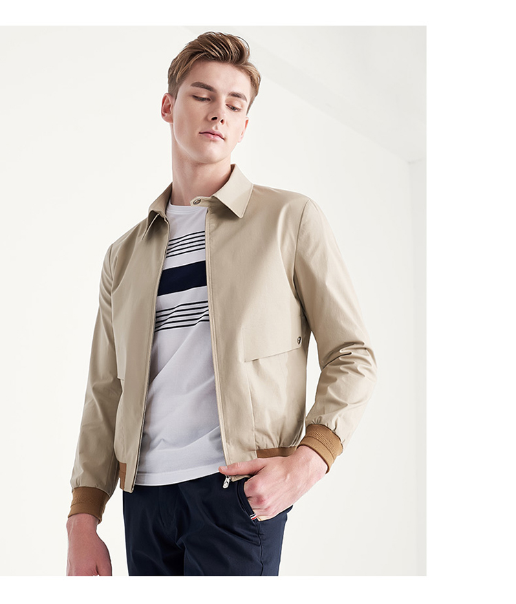 Áo khoác bảy con sói 2019 thời trang mới nam thanh niên ve áo nam áo khoác rắn màu áo khoác nam đẹp trai - Áo khoác áo khoác da nam hàng hiệu