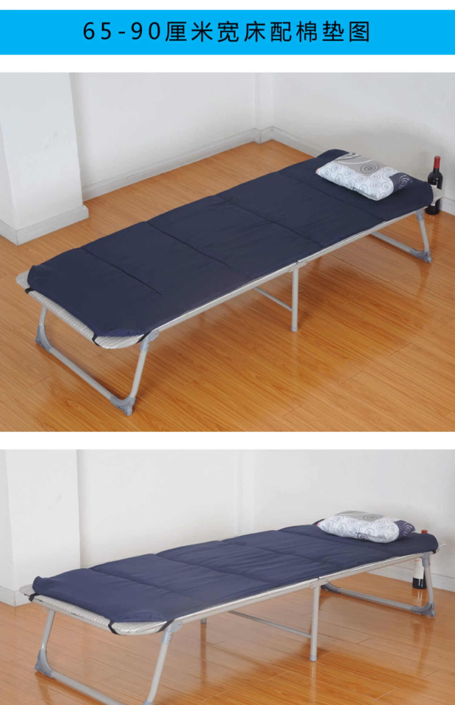 giường nghỉ trưa gấp nhẹ phần siêu hẹp của đơn nhỏ gấp trưa trên giường nghỉ ngơi giường đơn bằng gỗ nhỏ - Giường giường tầng sắt
