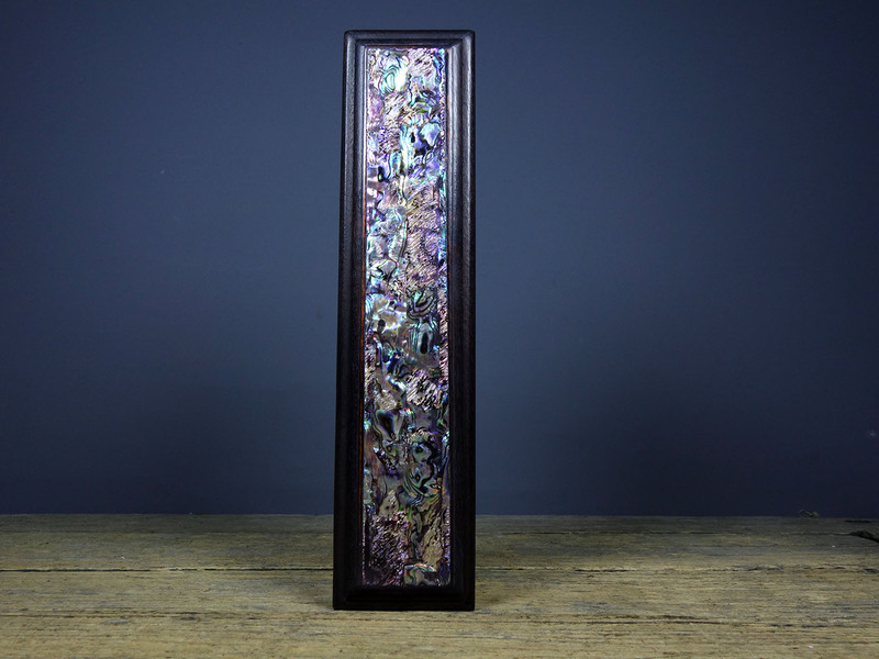 Antique-Style Rosewood Inlaid with Mother-Of-Pearl Abalone Shell Long Box Jewelry Box Solid Wood Pull-Out Box 25.5X6X6Cm