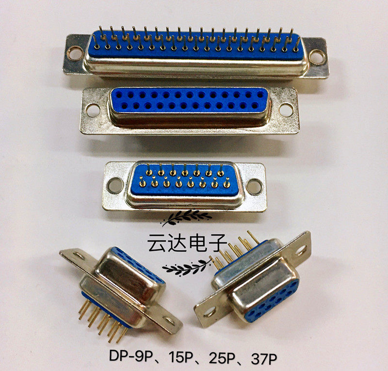 Connector connector DP-9P15P25P37P straight hole straight insert welded plate DB-9P 15P mother head