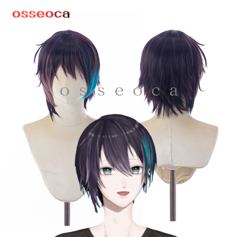 Osseoca Virtual Idol Vtuber Rainbow Society Aisya Kron Unbreakable Grayish-Brown Cosplay Wig