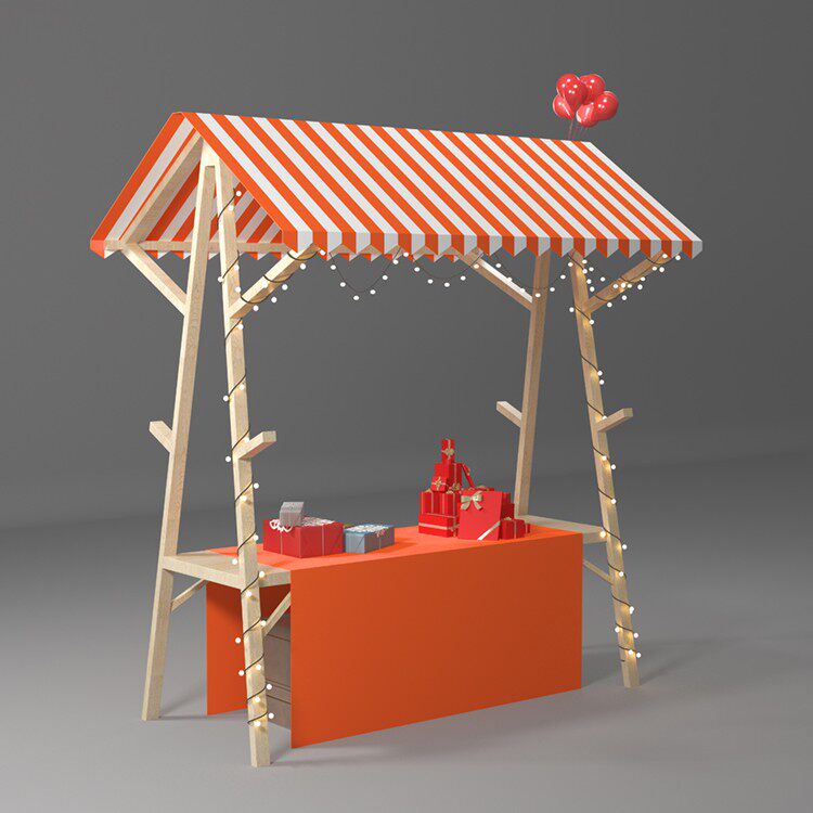 Mobile foldable booth Custom outdoor shed swing showstand Wood-made promotion Flower Night Market Fairs Racks-Taobao