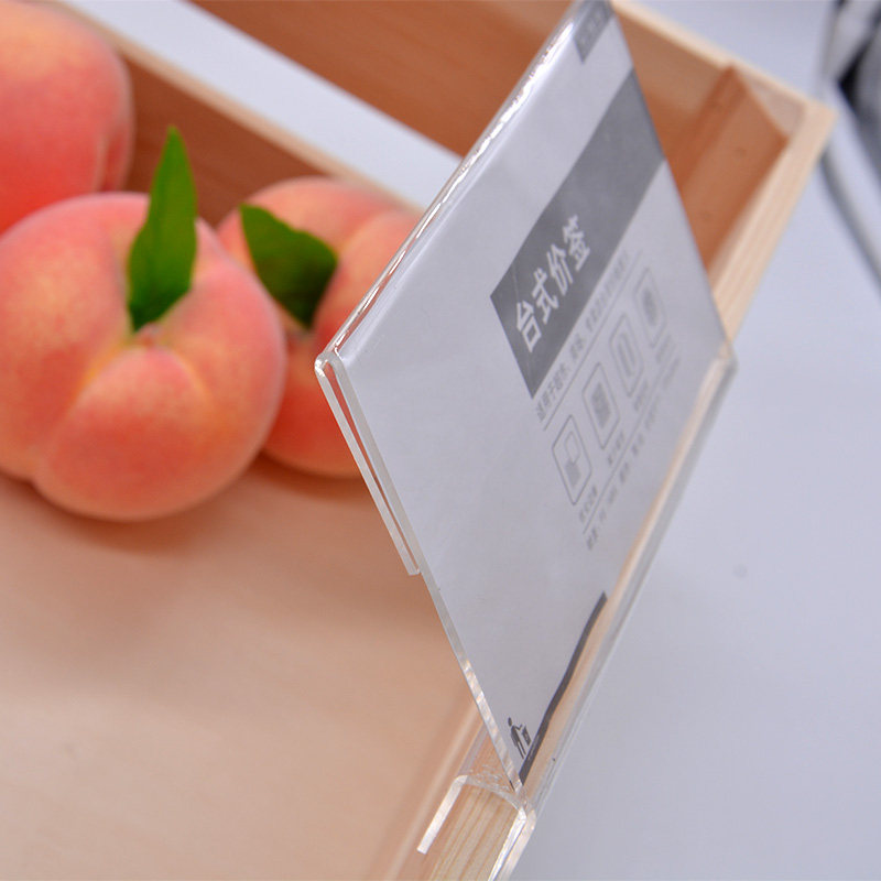 Price tag card transparent product label acrylic commodity price tag red wine supermarket event plastic price tag customization