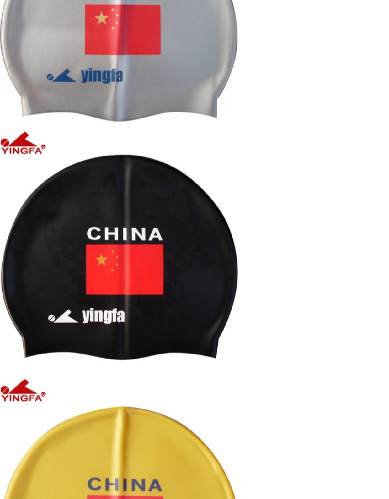 Authentic mũ bơi cho trẻ em người lớn trẻ em nam và nữ tóc dài cờ nhỏ silicone không thấm nước đội tuyển quốc gia mũ bơi đặc biệt mũ bơi trùm tai