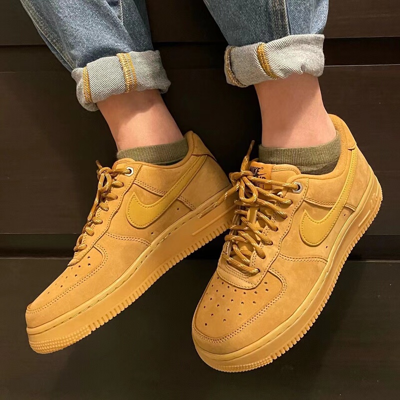 Nike Air Force1 Low Af1 Wheat Low-Top Air Force One Casual Sneakers Cj9179-200