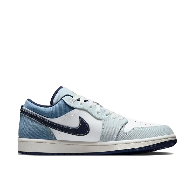 Nike Air Jordan 1 Low Se Low-Top Retro Basketball Shoes for Men, White and Blue Ih0648-141