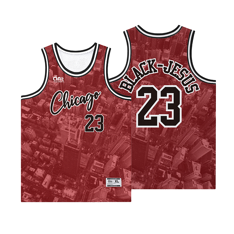 [Redefinition] Ant Modified Version of Mj Jersey Chicago Bulls Red City Background Mesh Basketball Vest
