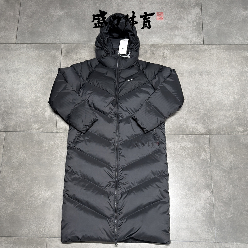 Nike Nike Women's Long down Jacket Sports Warm Hooded down Jacket Coat Hv5237-010/100/390