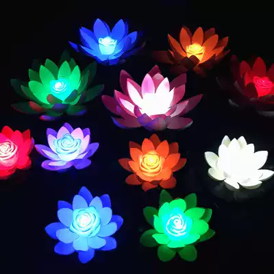 Dingcheng new 28CM large LED lotus lotus lamp electronic river lamp wishing lamp with 20 batteries