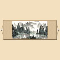 Qianfeng Jingxiu five-foot banner scroll Guilin Lijiang landscape soft mounting famous Chinese painting calligraphy painting white snow Stone